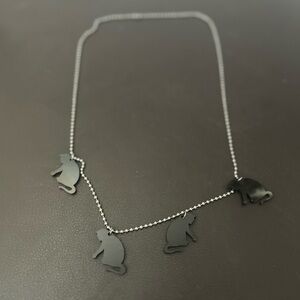 2-D Cat Charm Necklace